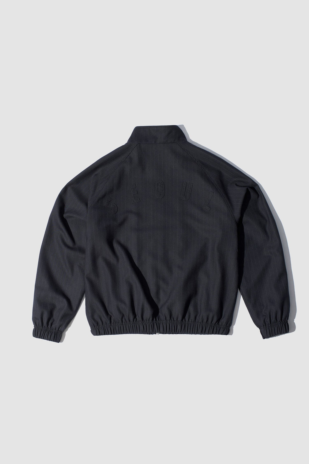 Pinstripe Track Jacket - Black