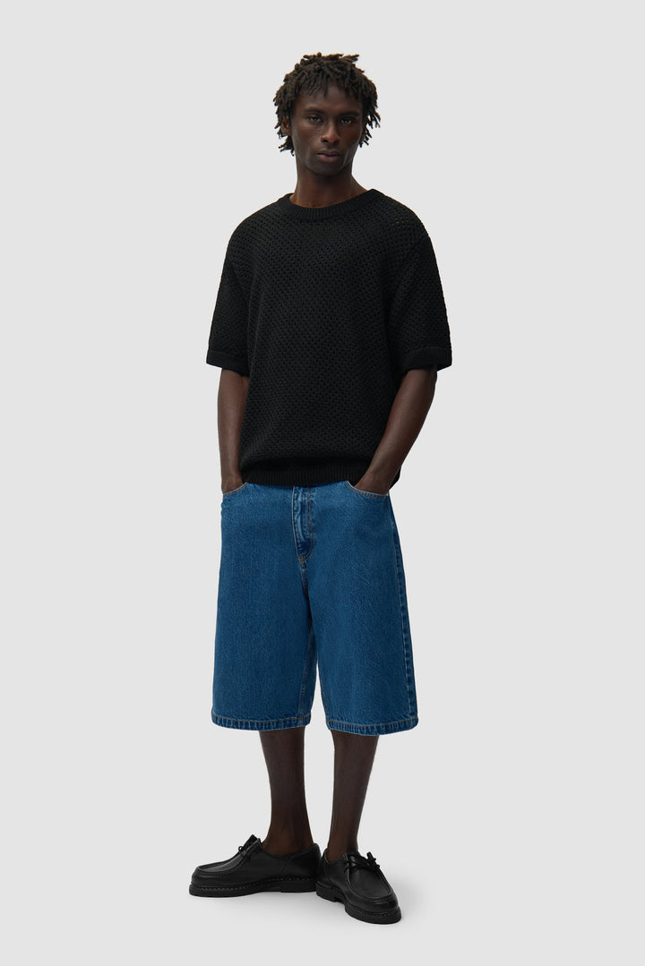 T-shirt au crochet - Noir