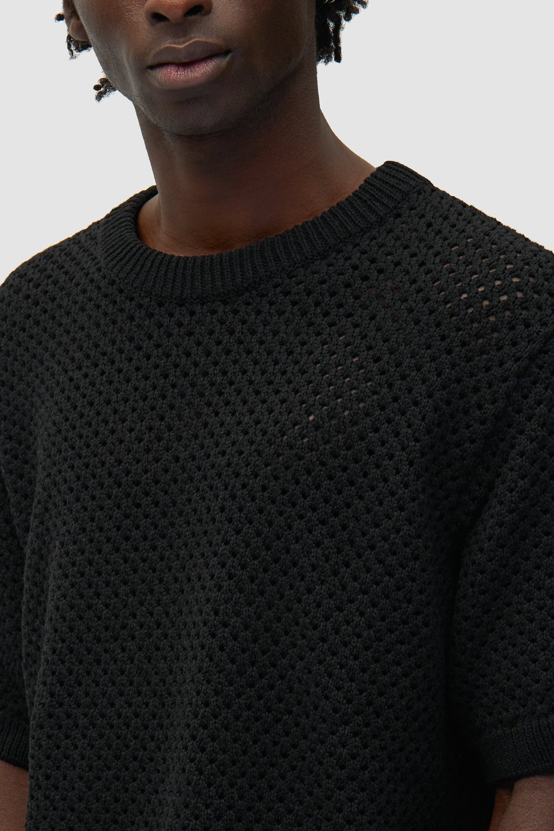 T-shirt au crochet - Noir