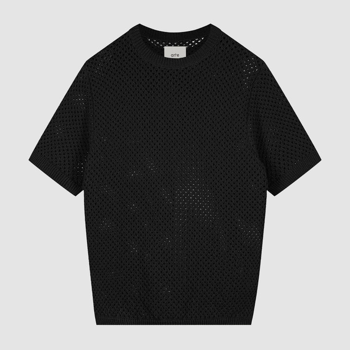 T-shirt au crochet - Noir